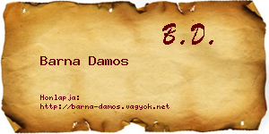 Barna Damos névjegykártya